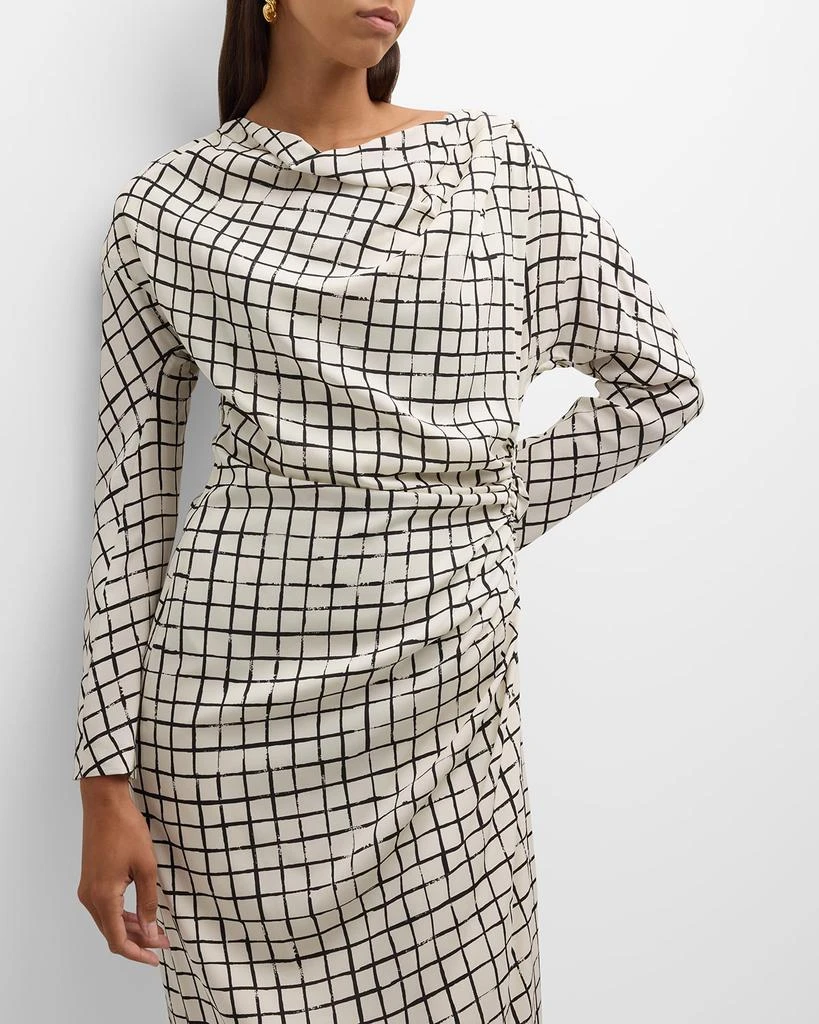 knee length dresses for ladies Maddy Colorblock Cotton Poplin Midi Dress