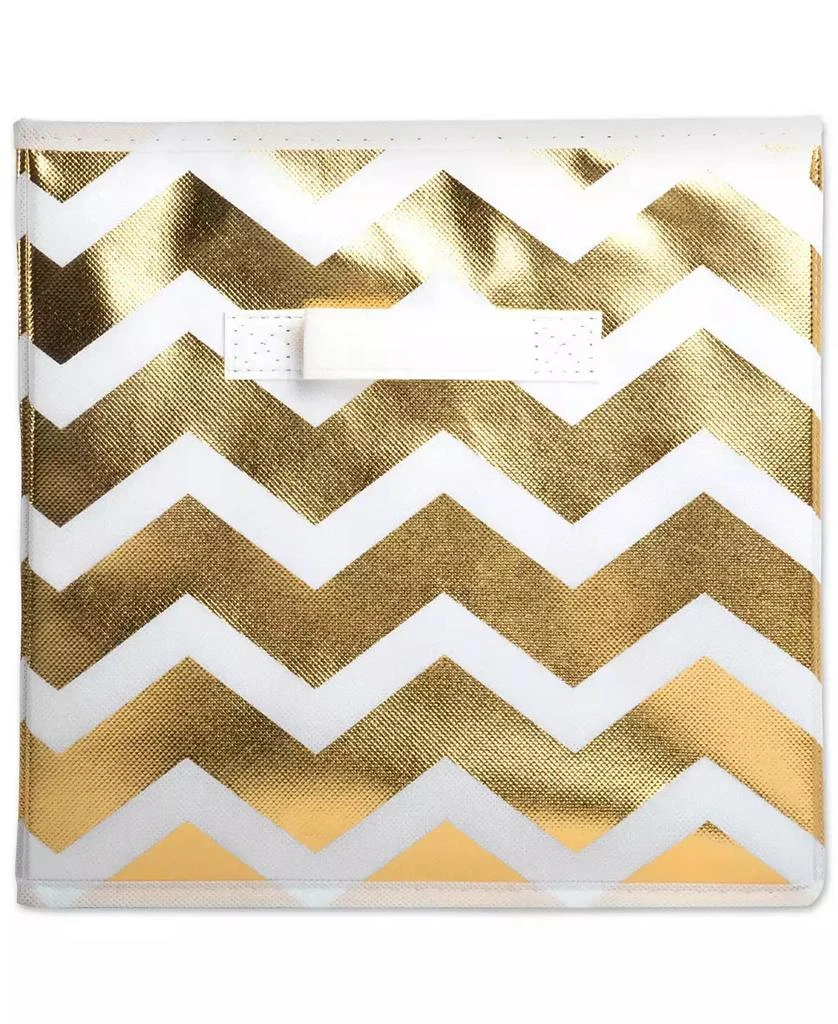 Design Imports Non-woven Polyester Cube Chevron Square Set of 2 4