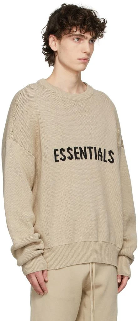 Essentials SSENSE Exclusive Beige Knit Pullover Sweater 2