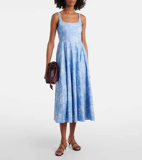 Staud Wells floral pleated corset dress 2