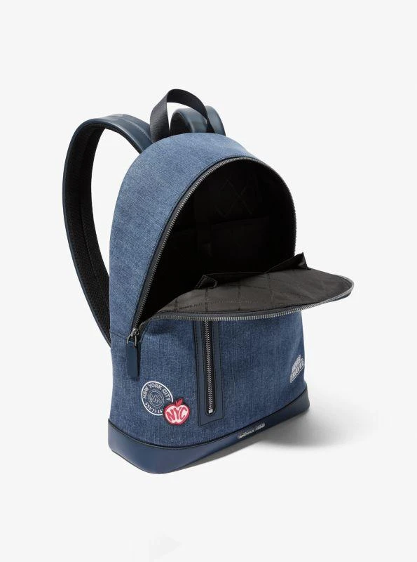 Michael Kors Cooper Slim Embellished Denim Commuter Backpack 2