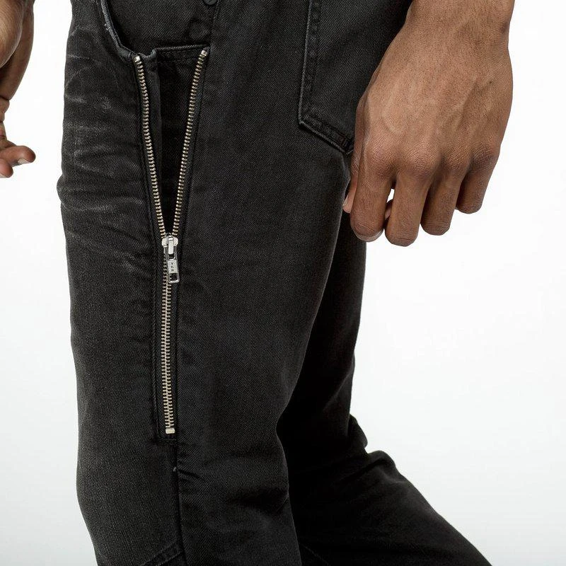 Konus Men's Double Entry Pocket Denim In Black 2
