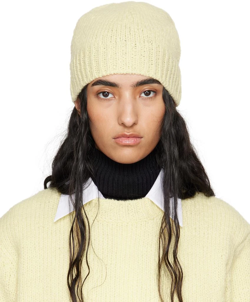 Yellow Irregular Texture Wool Beanie – On Sale Now with Up to 70