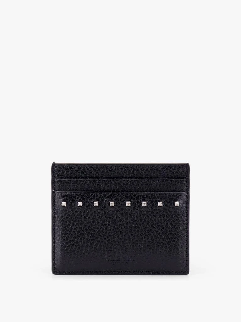 Valentino Leather card holder with stud detail