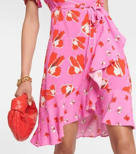 Diane von Furstenberg Emilia printed wrap minidress 5