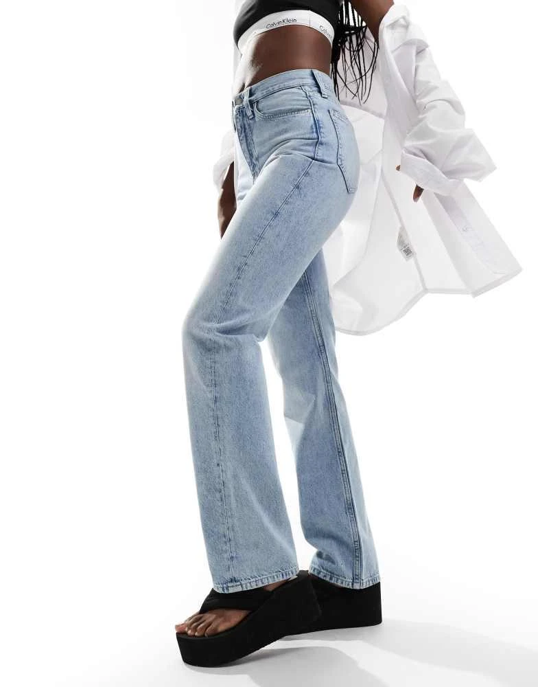 Calvin Klein Calvin Klein Jeans high rise straight jeans in light wash 5