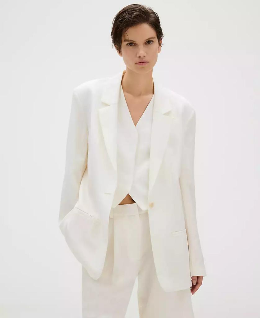 Calvin Klein Women's Notched Collar Belted Blazer