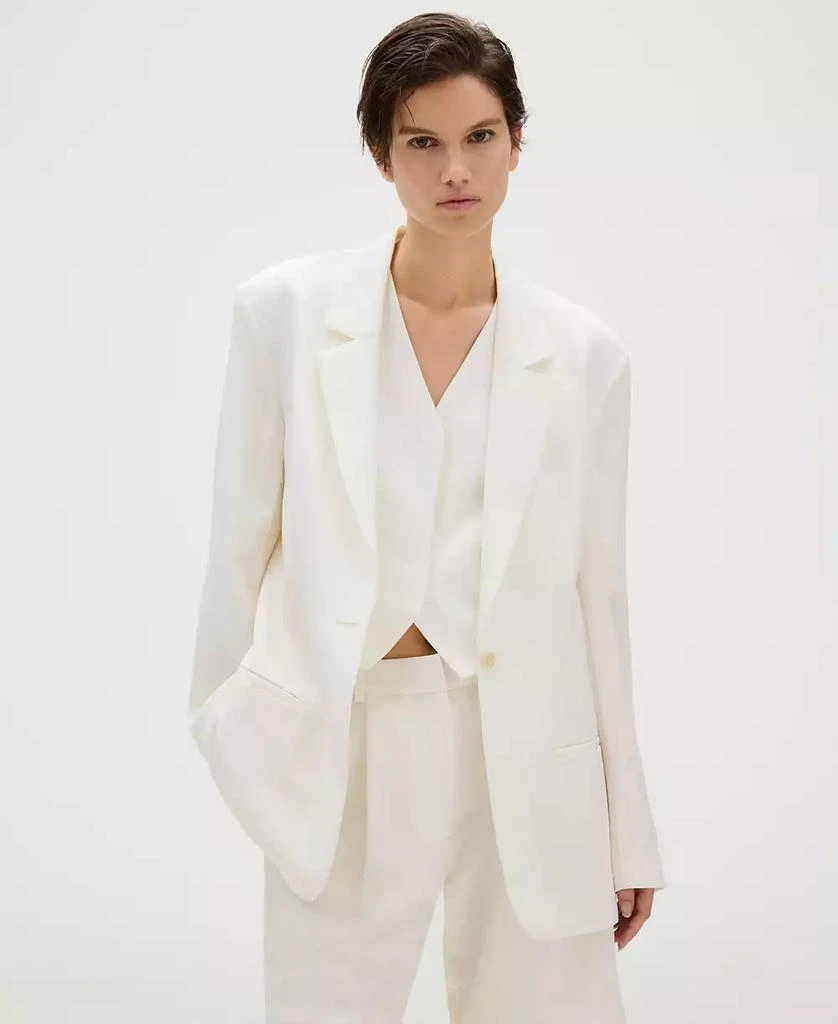 Calvin Klein Women's Notched Collar Belted Blazer 1