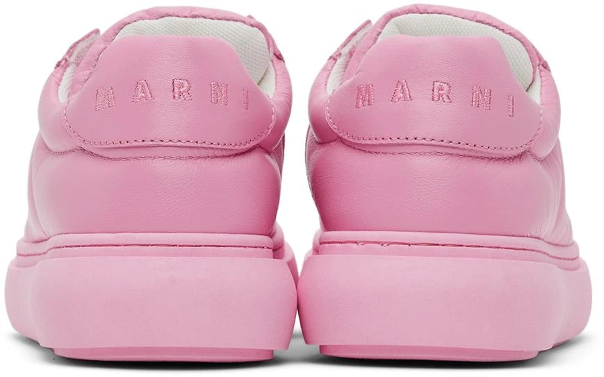 Marni Kids Pink Padded Leather Sneakers 2