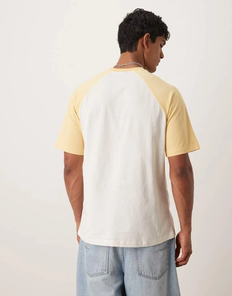 ASOS ASOS DESIGN relaxed raglan t-shirt in cream 4