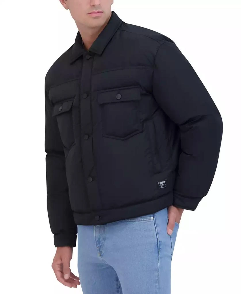 Hudson Men's Vintage Inspired Puffer Trucker Jacket 4