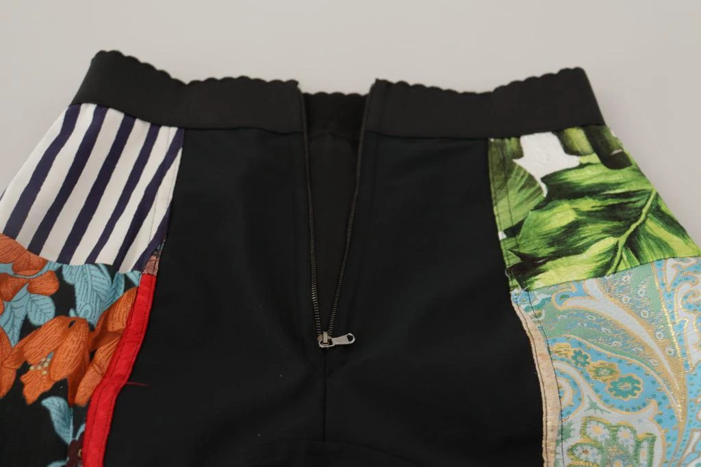 Dolce & Gabbana Dolce & Gabbana Multicolor Patchwork Jacquard Nylon Shorts 4