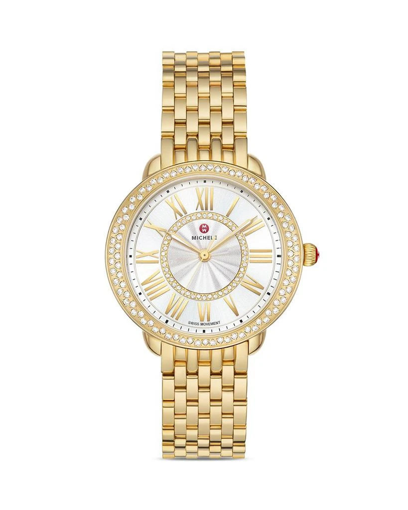 Michele Serein Mid Stainless Steel Diamond Watch, 36mm 1