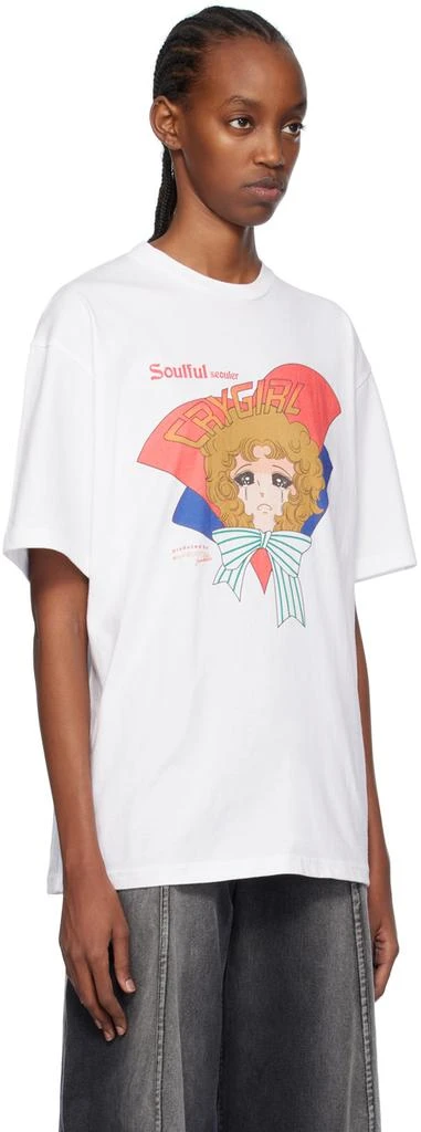 pushBUTTON SSENSE Exclusive White Soulful Crying Girl T-Shirt 2