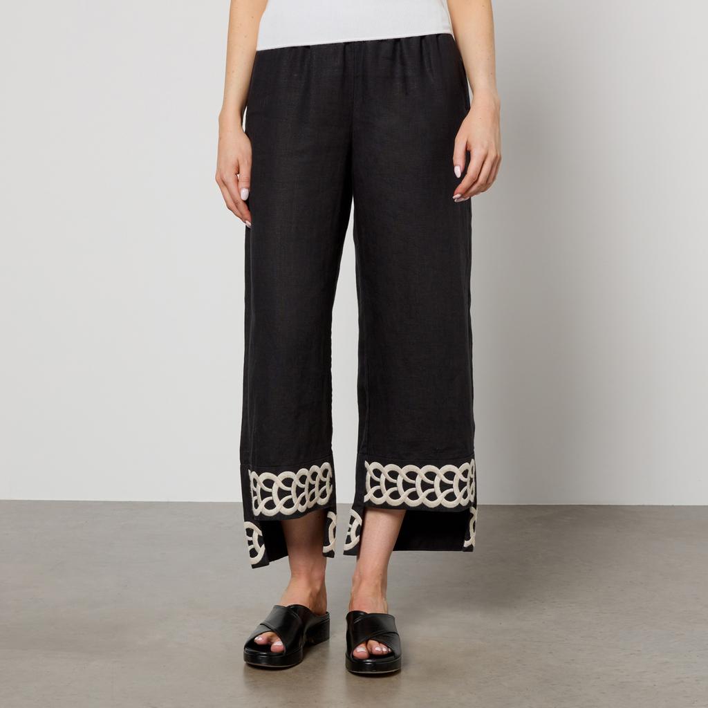 BY MALENE BIRGER By Malene Birger Mirabellos Embroidered Linen Trousers