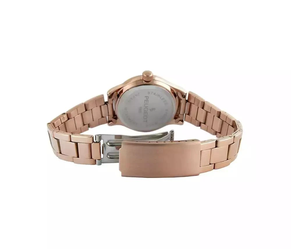 Peugeot Women's Rose Gold Everyday Easy-Read 32mm Status Bracelet Watch 2