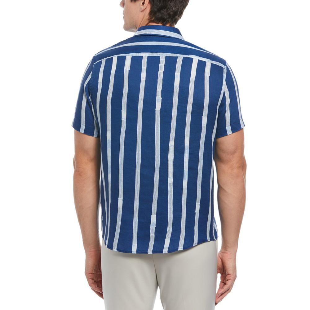 Perry Ellis Men's Paint Stripe Short-Sleeve Button-Front Shirt