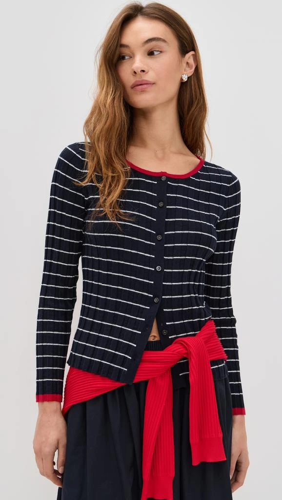 Alex Mill Cerise Ribbed Cardigan 1