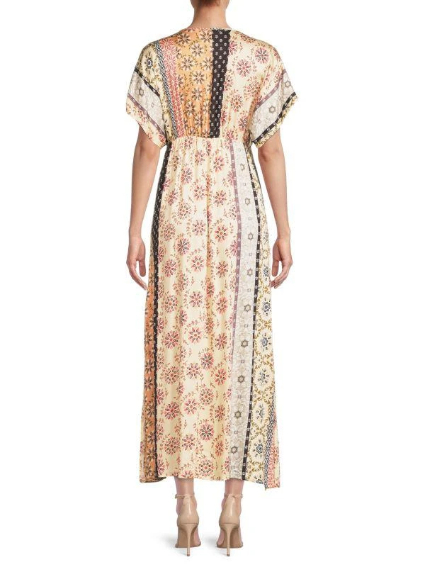 Renee C. Print Surplice Maxi Dress 2