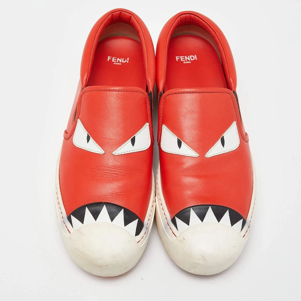Fendi Fendi Tri Color Leather Monster Slip On Sneakers Size 38.5 3