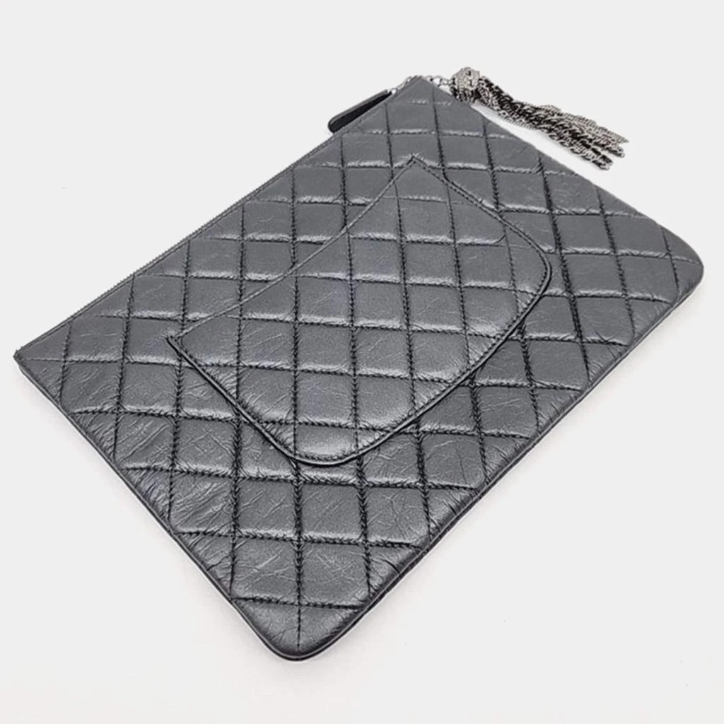 Chanel Chanel Silver leather Clutch Bag 3