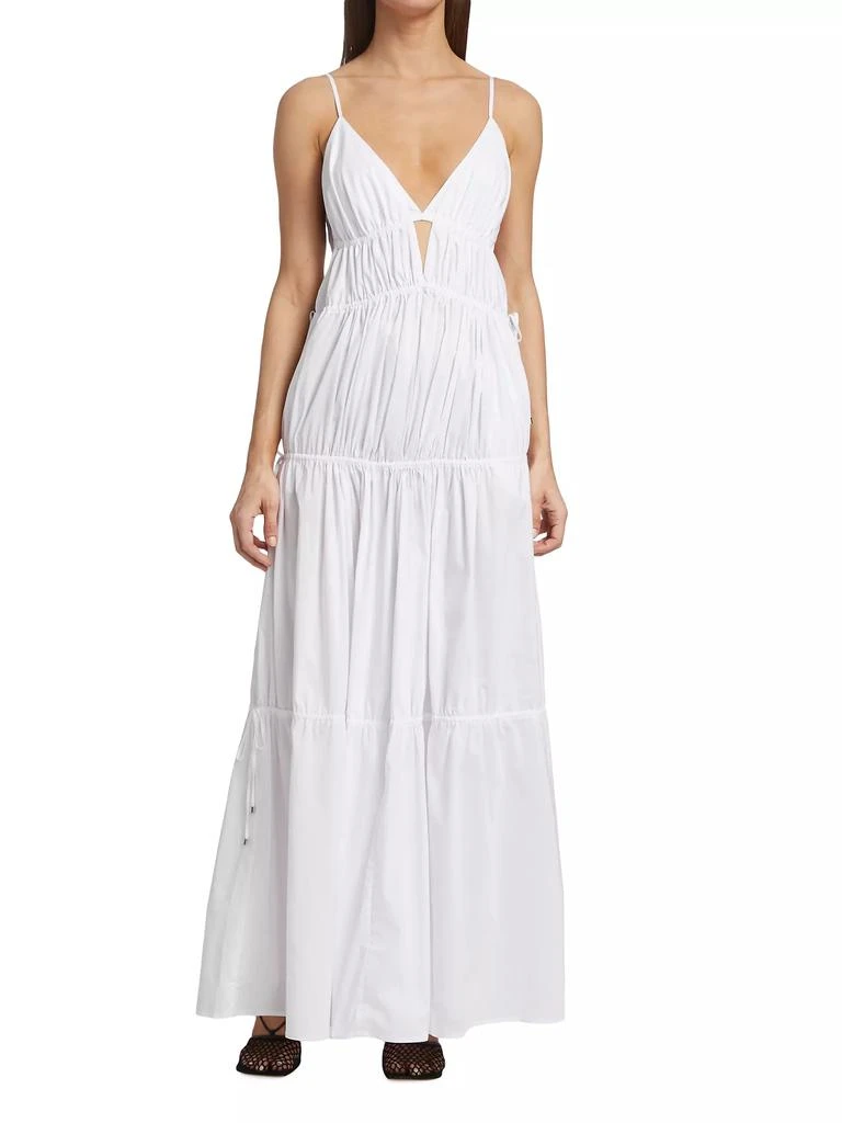 Jonathan Simkhai April Tiered Gathered Maxi Dress 3