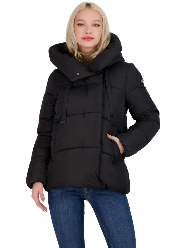 BCBGMAXAZRIA Envelope Puffer Womens Oversized Hood Eco-Friendly Puffer Jacket 1