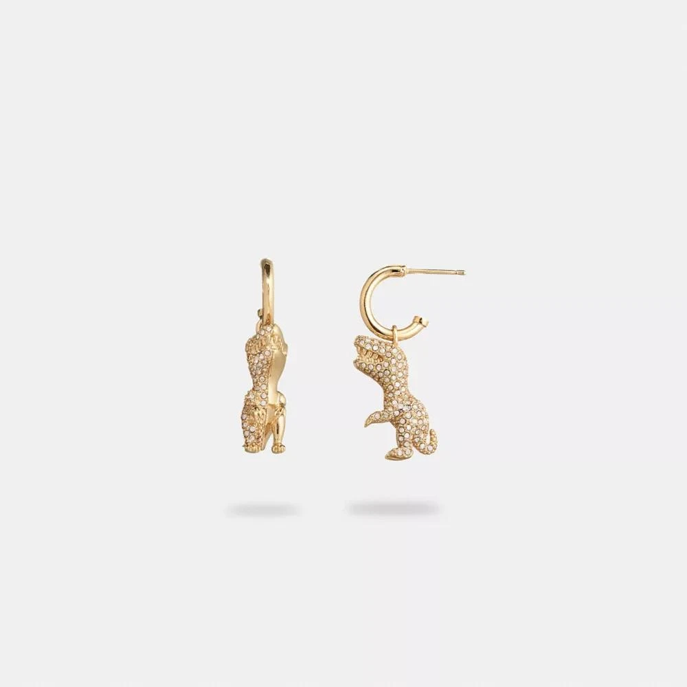 Coach Pavé Rexy Huggie Earrings 1