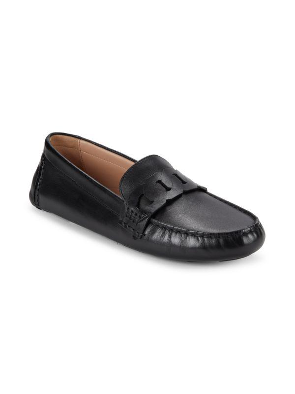 Cole Haan Evelyn Chain Leather Driving Loafers