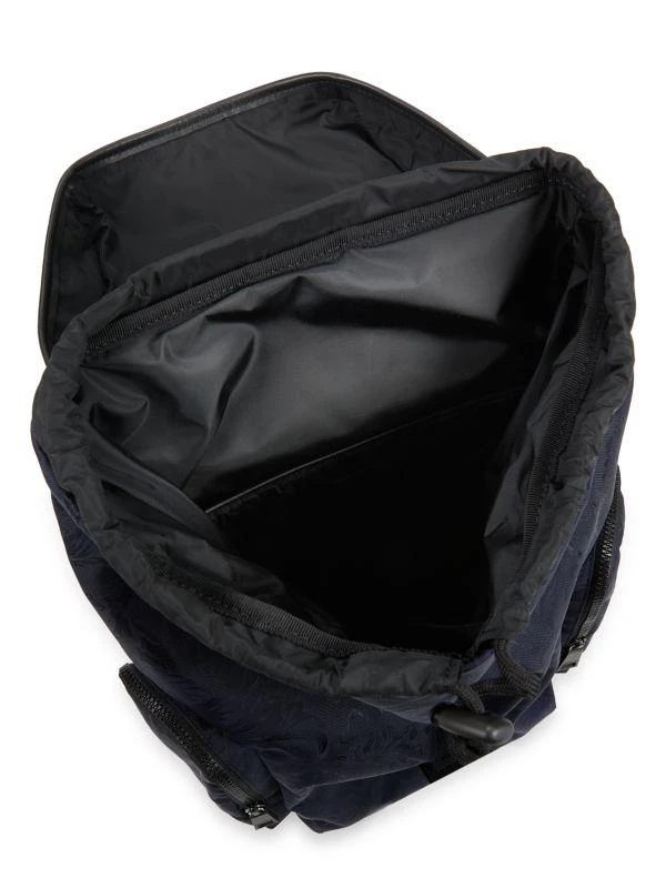 Versace Brocade Leather-Trim Logo Backpack 3