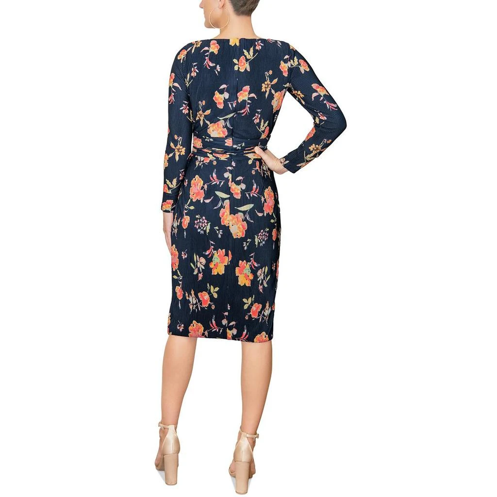 RACHEL Rachel Roy Womens Floral Print Mid Calf Wrap Dress 2