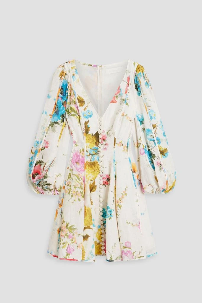 Zimmermann Floral-print linen mini dress 1