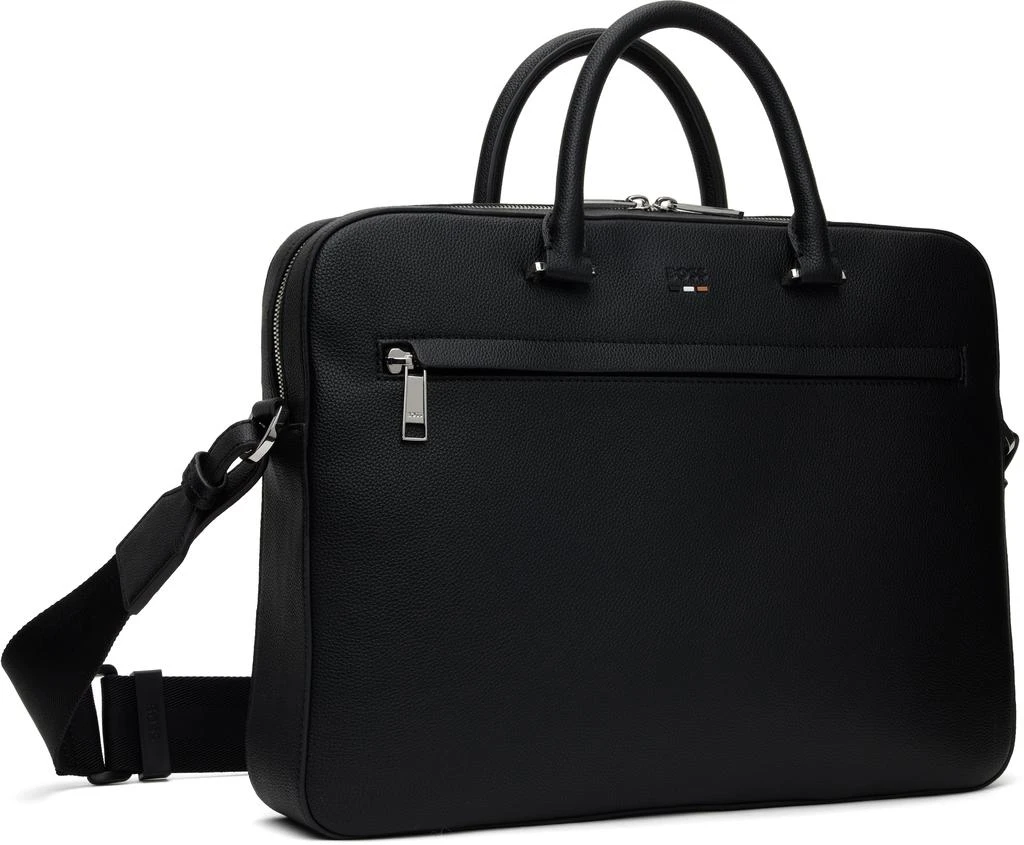 Hugo Boss Black Pebble-Grained Faux-Leather Briefcase 2