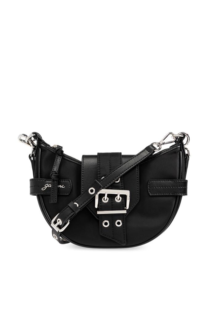 Ganni Bou Xxl Shoulder Bag - Leather - Black - Shoulder Bags