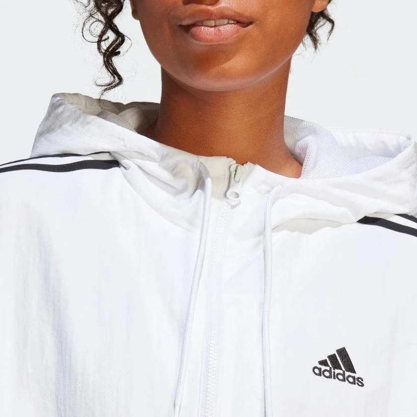 Adidas Women's adidas Essentials 3-Stripes Woven Windbreaker 5