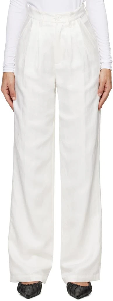 ANINE BING White Carrie Trousers 1