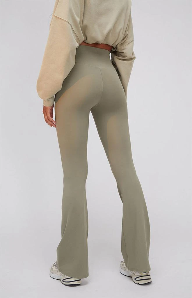 PAC 1980 PAC WHISPER Olive Active Crossover Flare Yoga Pants 5