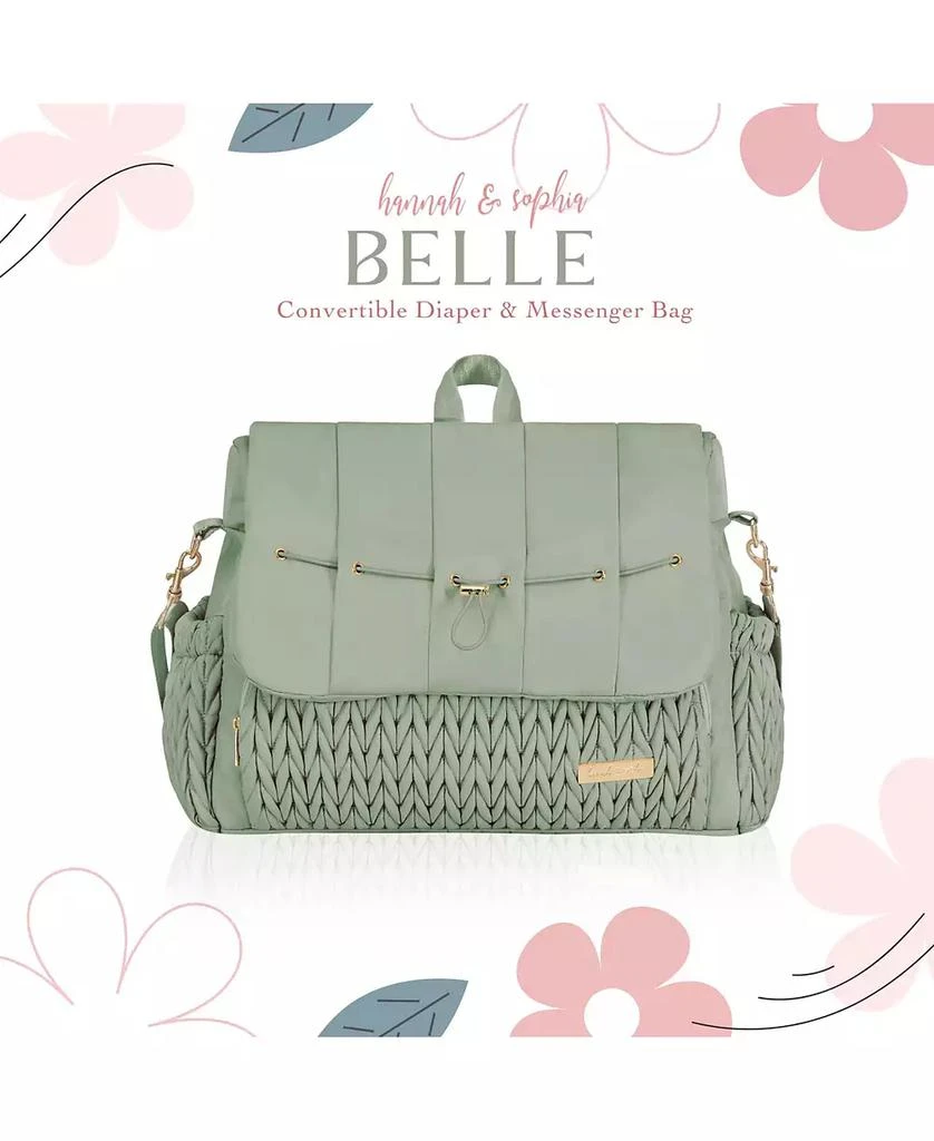 Hannah 
Sophia Baby Hannah&Sophia Belle Convertible Diaper Backpack 
Messenger Bag in Moonmist Blue