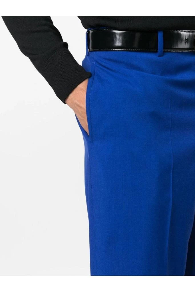 undefined Silk Blend Wool Trousers Blue 5