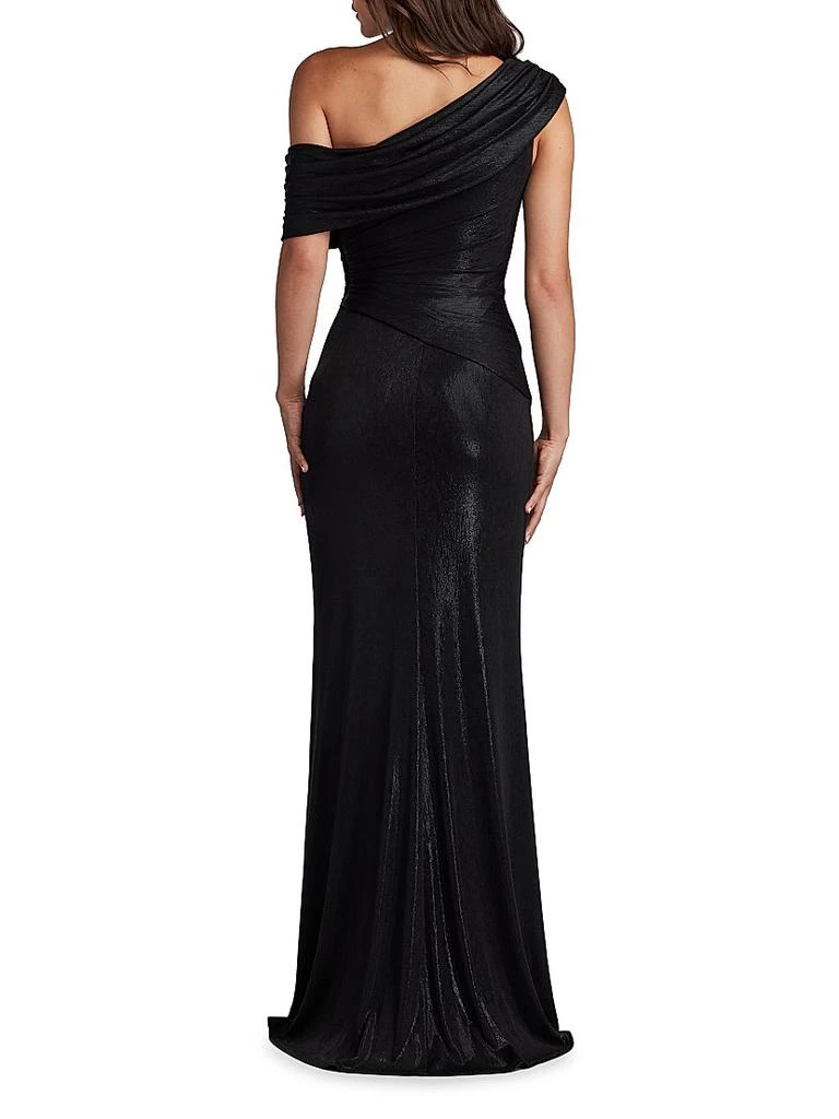 Tadashi Shoji Metallic Jersey Off-the-Shoulder Column Gown 4