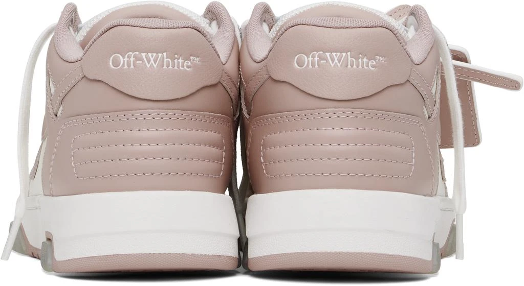 Off-White White & Pink Out Of Office Calf Leather Sneakers 2