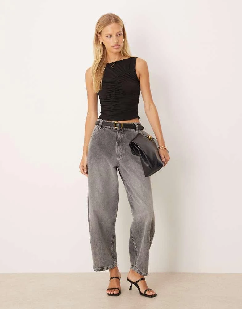 ASOS ASOS DESIGN jersey ruched detail tank top in black Lingerie