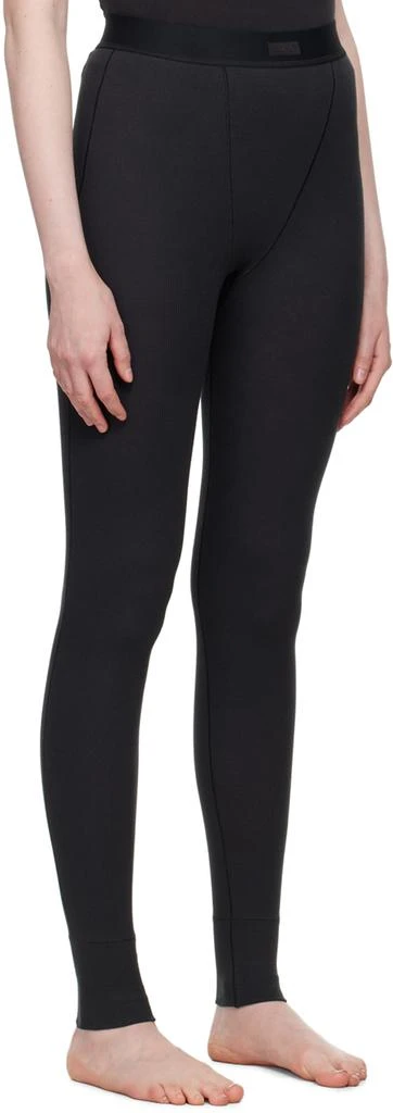 SKIMS Black Cotton Rib Leggings 2