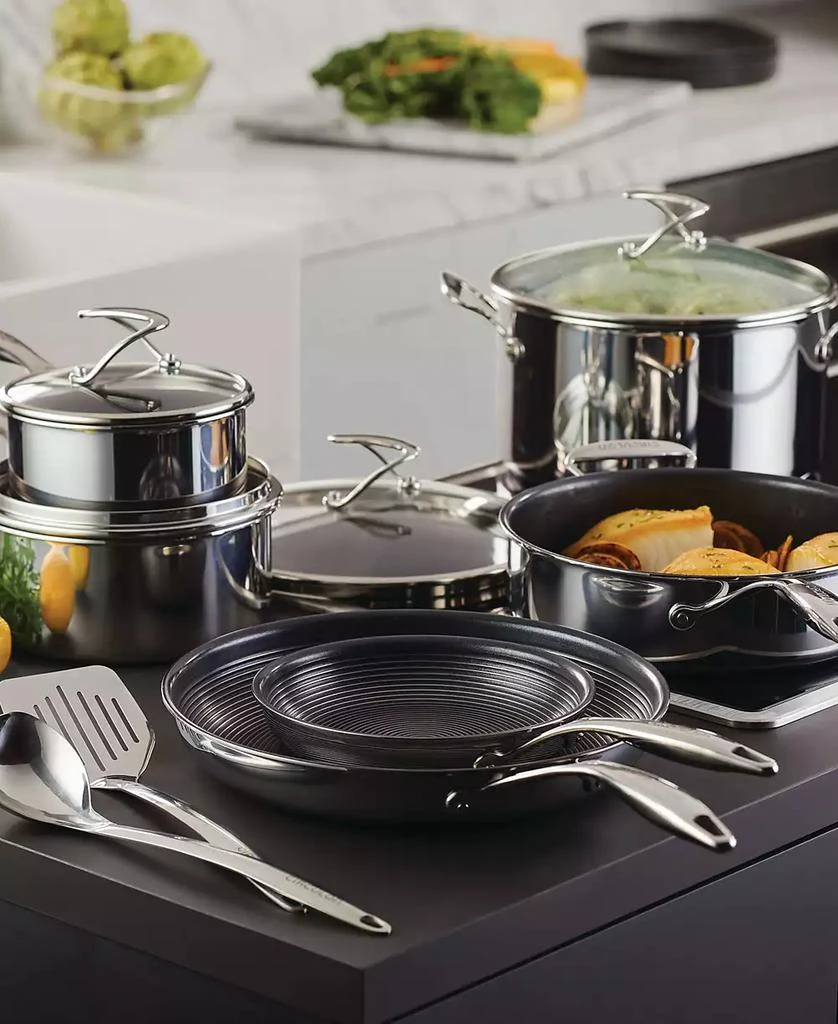 Circulon SteelShield C-Series Tri-Ply Clad Nonstick Cookware Plus Utensils 9