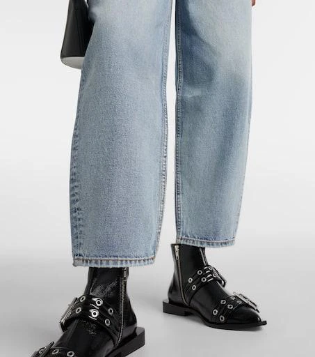 Ganni High-rise barrel-leg jeans 5