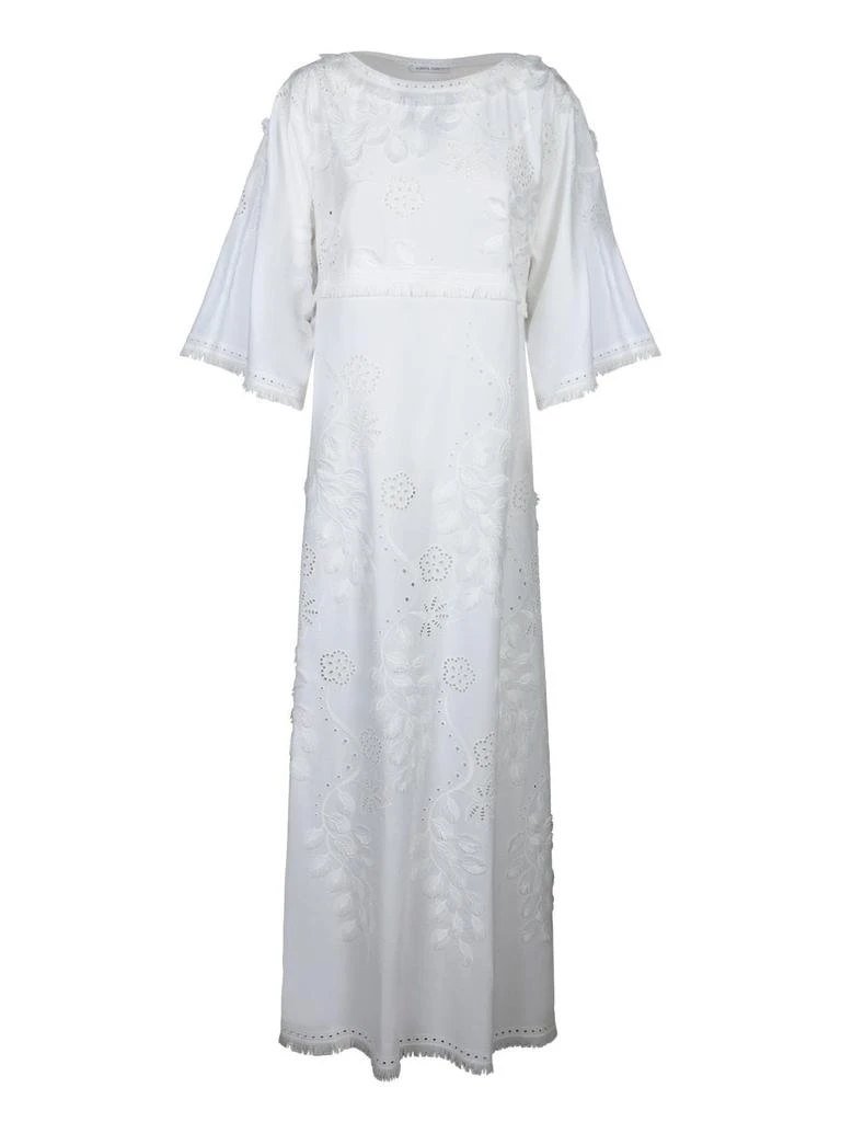Alberta Ferretti Alberta Ferretti Flowers And Leaves Long Dress - White - IT42 Alberta Ferretti Alberta Ferretti Flowers And Leaves Long Dress - White - IT42