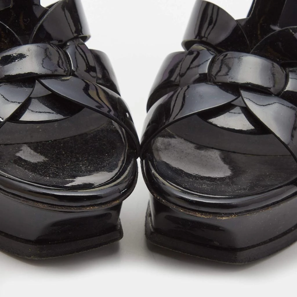 Yves Saint Laurent Saint Laurent Black Patent Tribute Ankle Sandals Size 37.5 4