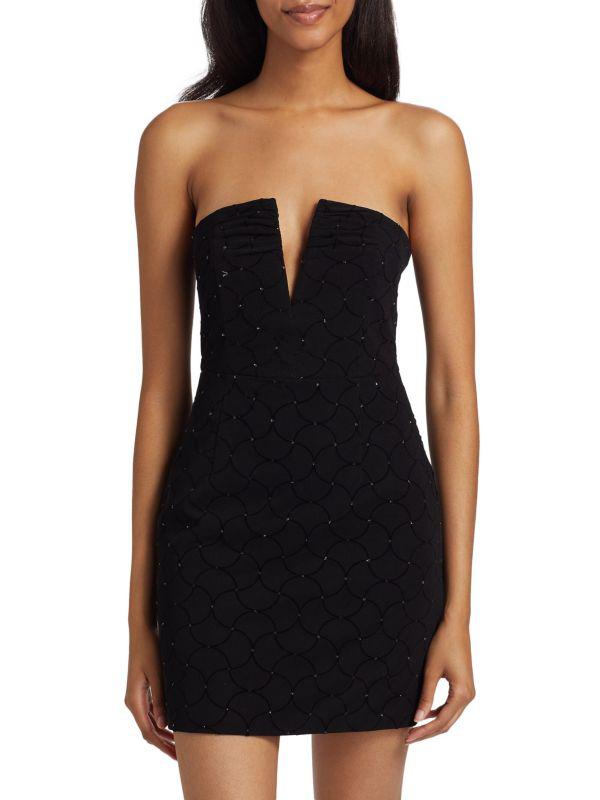 Ramy Brook Boaz Sequined Off-The-Shoulder Minidress