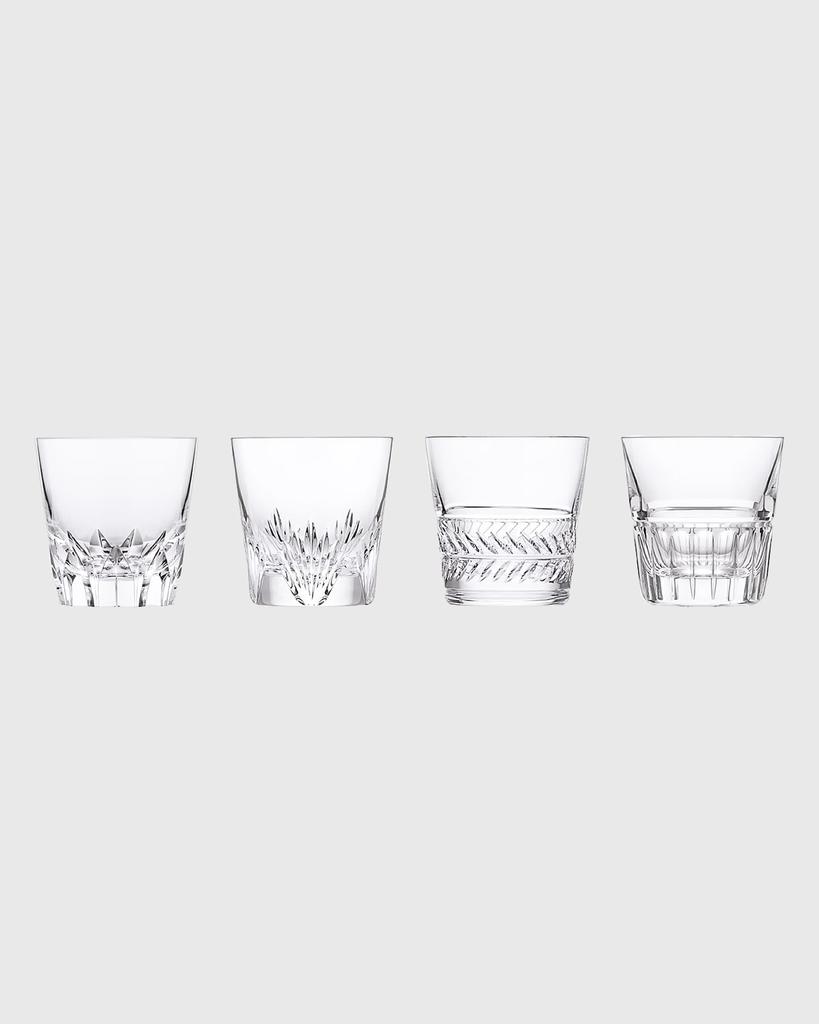 Saint Louis Versailles King Louis Double Old Fashioned Glasses, Set of 4