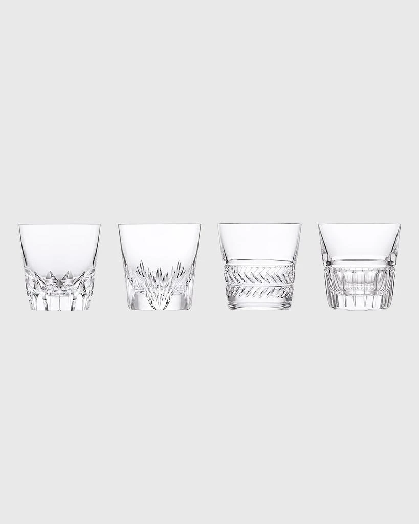 Saint Louis Versailles King Louis Double Old Fashioned Glasses, Set of 4 1
